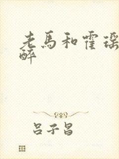 老马和霍瑶瑶喝醉