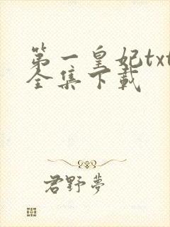 第一皇妃txt全集下载