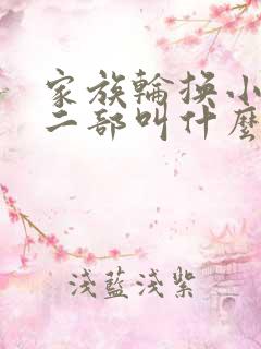 家族轮换小说第二部叫什么名字