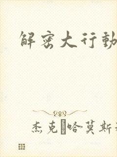 解密大行动