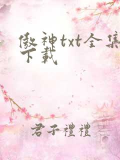 傲神txt全集下载