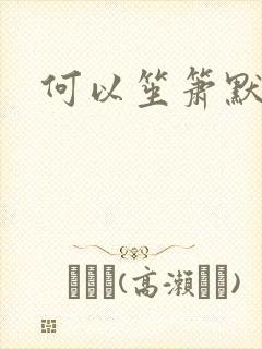 何以笙箫默小说