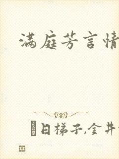 满庭芳言情小说