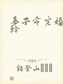 奉子命完婚 高干