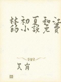 林初夏和江未寒的小说免费阅读