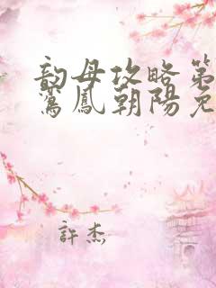 韵母攻略第二部鸾凤朝阳免费阅读