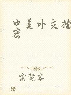 中美外交档案解密