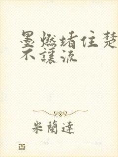 墨燃堵住楚晚宁不让流