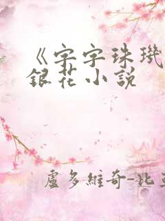 《字字珠玑》金银花小说