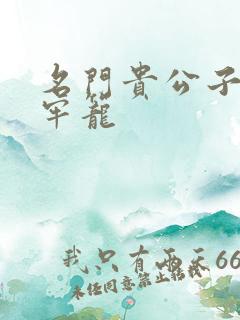 名门贵公子炙热牢笼