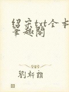 绍宋txt全本笔趣阁