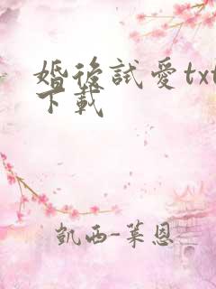 婚后试爱txt下载