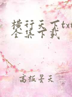 横行天下txt全集下载