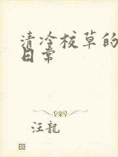 清冷校草的抹布日常