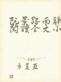 阮景路南辞免费阅读全文小说