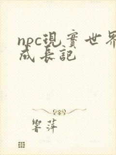 npc现实世界成长记