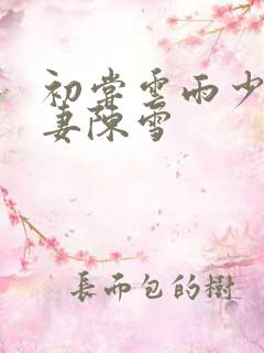 初尝云雨少妇人妻陈雪