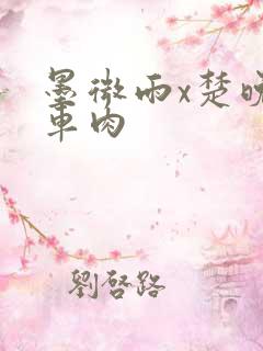 墨微雨x楚晚宁车肉