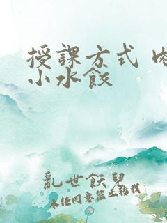 授课方式 肉馅小水饺