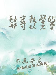 秘密教学65在哪可以免费阅读