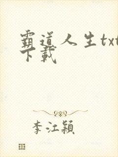 霸道人生txt下载