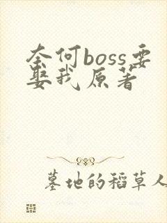 奈何boss要娶我原著