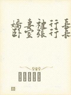 娇妻被行长抱进卧室张行长全文