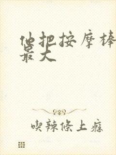 他把按摩棒开到最大