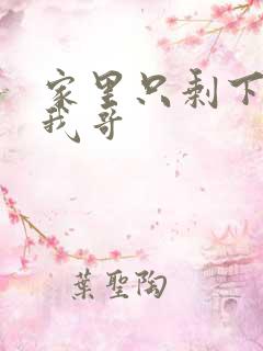 家里只剩下我和我哥