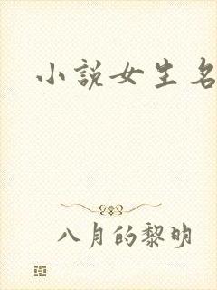 小说女生名字