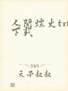 人间烟火txt下载
