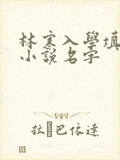 林寒入学填未婚小说名字