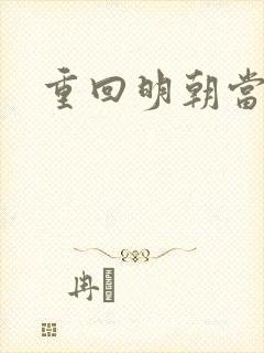 重回明朝当皇帝