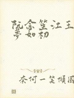 阮念笙江玉楼回梦如初