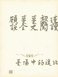 顾蔓蔓黎瑾泽小说全文阅读