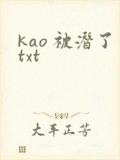 kao 被潜了txt