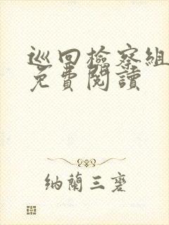 巡回检察组小说免费阅读