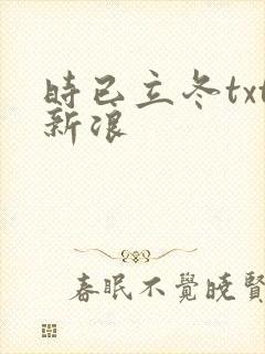 时已立冬txt新浪