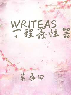 WRITEAS丁程鑫性器丰年