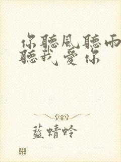 你听风听雨却不听我爱你