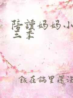 陪读妈妈小说第三季