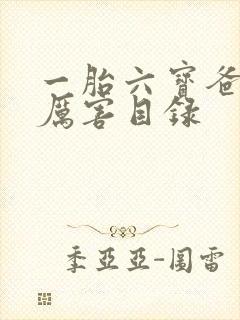 一胎六宝爸比好厉害目录