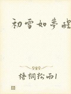 初雪如梦醒