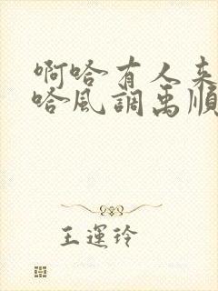 啊哈有人来了啊哈风调禹顺