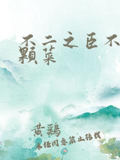 不二之臣不止是颗菜