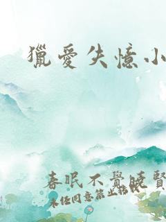 猎爱失忆小宠儿