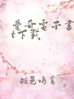 爱奇电子书txt下载