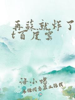 再苏就炸了txt百度云