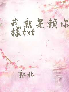 我就是赖你 怎样txt