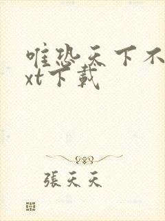 唯恐天下不乱txt下载